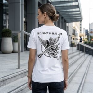 Sklep raze division the arrow of true lovewychodzisz na ulicę, narzucasz swój styl i świat zewnętrzny przestaje istnieć. liczy się tylko twoja wizja, pewność siebie i nieustanny ruch. koszulka „the arrow of true love” to wizualna interpretacja ulicznego przeznaczenia – stanu, w którym surowość betonu spotyka się z bezkompromisową estetyką. mroczny motyw skrzydlatego buntownika w kominiarce to hołd dla tych, którzy kochają życie na własnych zasadach i nie boją się celować wysoko. to propozycja dla tych, którzy wiedzą, że prawdziwa pasja wymaga odwagi – tak jak twoja tożsamość ukryta pod maską miejskiego zgiełku. co ją wyróżnia? street rebel design: unikalna, szczegółowa grafika na plecach wykonana w technologii dtf (direct to film). postać amorka z łukiem i strzałą tworzy efekt surowego, tatuażowego szkicu. nadruk jest niesamowicie trwały, elastyczny i nie traci swojej intensywności nawet przy częstym praniu i intensywnym noszeniu. premium touch: jak zawsze w raze division, stawiamy na komfort najwyższej klasy. specjalne wykończenie sprawia, że bawełna jest gładka w dotyku, a jednocześnie odporna na pilling (mechacenie). to idealny wybór, by czuć się pewnie w każdej sytuacji. heavyweight body (210g): solidna gramatura 210g gwarantuje, że koszulka nie jest „jednorazówką”. mięsisty splot sprawia, że t shirt świetnie leży, idealnie trzyma formę oversize i zachowuje swój kształt przez długie sezony. oversize flow: specjalnie zaprojektowany, luźny krój zapewnia maksimum swobody. obniżona linia ramion i szeroki fason to fundament stylu, który nie uznaje kompromisów między wygodą a wyglądem. przekaz niektórzy widzą tylko grafikę. ty widzisz symbol walki o to, co dla ciebie ważne. linia raze to jakość, która dotrzymuje ci kroku, niezależnie od tego, jak intensywne jest tempo twojego dnia. „aim true. strike hard. raze division.” specyfikacja techniczna: gramatura: 210 g/m² – ciężka, solidna bawełna klasy premium. skład: 100% wysokogatunkowa bawełna – naturalna oddychalność i trwałość. krój: oversize – swobodny, nowoczesny fason. technologia nadruku: zaawansowany druk dtf – precyzja detali i najwyższa odporność na pękanie. dostępne kolory: głęboka czarna oraz klasyczna biel. sprawdź rozmiar
